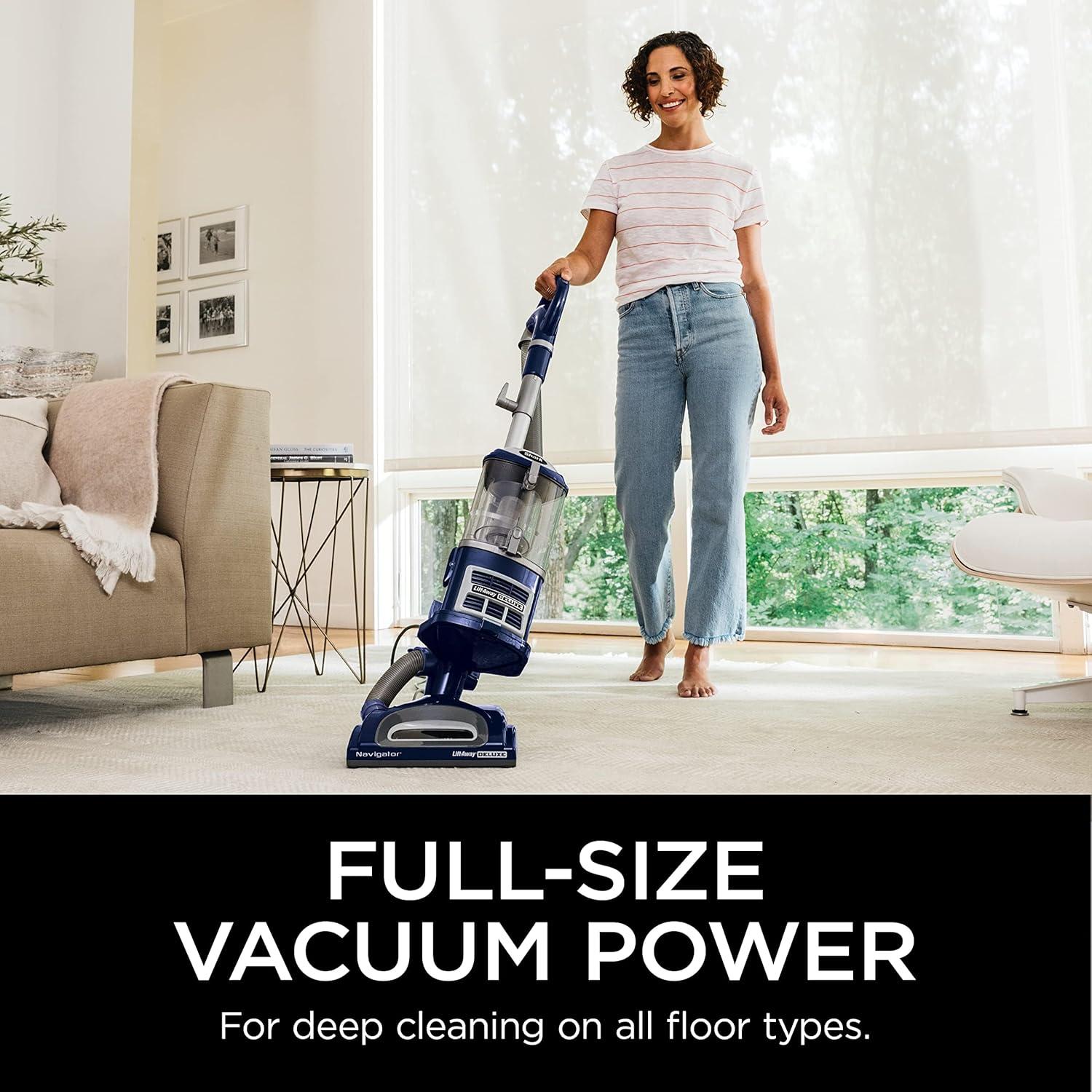 imageShark NV352 Navigator Lift Away Upright Vacuum Hepa Filter AntiAllergen Technology Swivel Steering Ideal for Carpet Stairs ampamp Bare Floors with Wide Upholstery ampamp Crevice Tools LavenderBlue