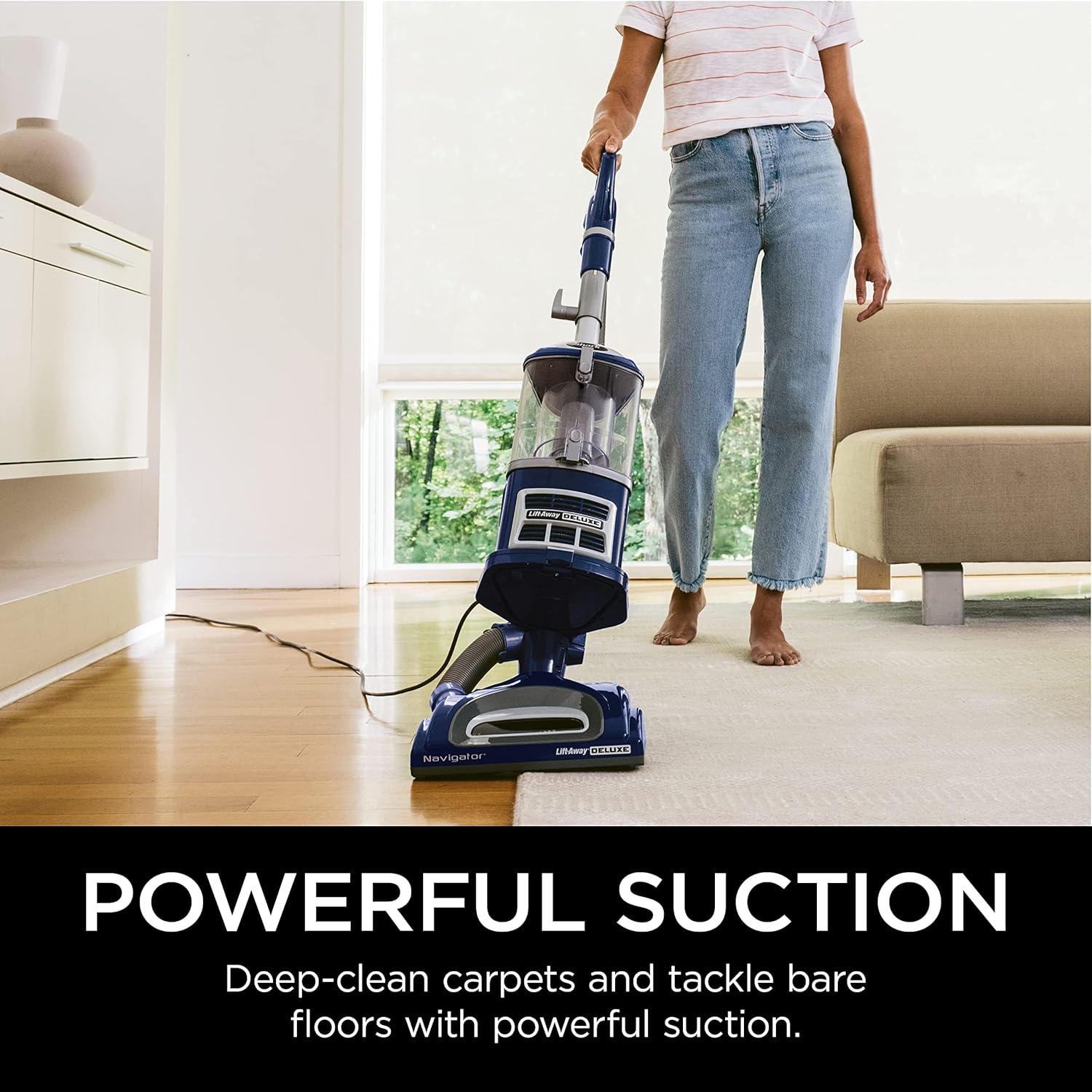 imageShark NV352 Navigator Lift Away Upright Vacuum Hepa Filter AntiAllergen Technology Swivel Steering Ideal for Carpet Stairs ampamp Bare Floors with Wide Upholstery ampamp Crevice Tools LavenderBlue