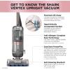 imageShark AZ2002 Vertex Powered LiftAway Upright Vacuum with DuoClean PowerFins SelfCleaning Brushroll Large Dust Cup Pet Crevice Tool Dusting Brush ampamp Power Brush SilverRose GoldGray  Silver  Rose Gold