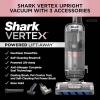 imageShark AZ2002 Vertex Powered LiftAway Upright Vacuum with DuoClean PowerFins SelfCleaning Brushroll Large Dust Cup Pet Crevice Tool Dusting Brush ampamp Power Brush SilverRose GoldGray  Silver  Rose Gold