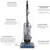 imageShark AZ2002 Vertex Powered LiftAway Upright Vacuum with DuoClean PowerFins SelfCleaning Brushroll Large Dust Cup Pet Crevice Tool Dusting Brush ampamp Power Brush SilverRose GoldDark Lilac
