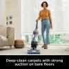 imageShark AZ2002 Vertex Powered LiftAway Upright Vacuum with DuoClean PowerFins SelfCleaning Brushroll Large Dust Cup Pet Crevice Tool Dusting Brush ampamp Power Brush SilverRose GoldDark Lilac