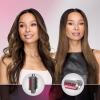 imageShark FlexFusion Hair Straightener ampamp Powerful Hair Dryer with Diffuser Fusion Hair Brush Ceramic Air Styler with AutoWrap Hair Curlers Ceramic Plates Cosmic Blush HD642SStraight  Wavy Hair