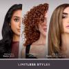 imageShark FlexFusion Hair Straightener ampamp Powerful Hair Dryer with Diffuser Fusion Hair Brush Ceramic Air Styler with AutoWrap Hair Curlers Ceramic Plates Cosmic Blush HD642SStraight  Wavy Hair w Straightener