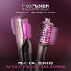 imageShark FlexFusion Hair Straightener ampamp Powerful Hair Dryer with Diffuser Fusion Hair Brush Ceramic Air Styler with AutoWrap Hair Curlers Ceramic Plates Cosmic Blush HD642SStraight  Wavy Hair w Straightener
