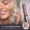 imageShark FlexFusion Hair Straightener ampamp Powerful Hair Dryer with Diffuser Fusion Hair Brush Ceramic Air Styler with AutoWrap Hair Curlers Ceramic Plates Cosmic Blush HD642SCurly  Coily Hair w Straightener