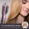 imageShark FlexFusion Hair Straightener ampamp Powerful Hair Dryer with Diffuser Fusion Hair Brush Ceramic Air Styler with AutoWrap Hair Curlers Ceramic Plates Cosmic Blush HD642SCurly  Coily Hair w Straightener