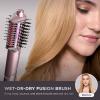 imageShark FlexFusion Hair Straightener ampamp Powerful Hair Dryer with Diffuser Fusion Hair Brush Ceramic Air Styler with AutoWrap Hair Curlers Ceramic Plates Cosmic Blush HD642SStraight  Wavy Hair w Straightener
