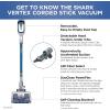 imageShark HV343AMZ Rocket Corded Stick Vacuum with SelfCleaning Brushroll Lightweight ampamp Maneuverable Perfect for Pet Hair Pickup Converts to a Hand Vacuum Crevice Upholstery Tools BlueSilverDuoClean