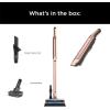 imageShark WANDVAC System Pet UltraLightweight Powerful Cordless Stick Vacuum with Charging Dock WS642 GreyRose Gold