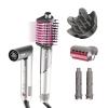 imageShark FlexFusion Hair Straightener ampamp Powerful Hair Dryer with Diffuser Fusion Hair Brush Ceramic Air Styler with AutoWrap Hair Curlers Ceramic Plates Cosmic Blush HD642SCurly  Coily Hair