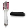 imageShark HT212 SmoothStyle Heated Comb  Blow Dryer Brush with Heat Resistant Storage Bag Dual Mode for All Hair Types SilkStraightener  Storage Bag