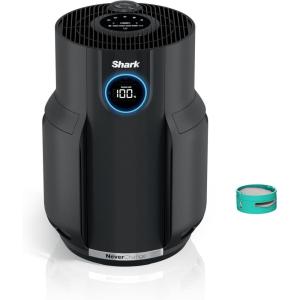 imageShark Air Purifiers for Home Large Room with NeverChange Air Filter 5 Year HEPA Filter Covers 650 Sq ft Odor Neutralizer and Clean Sense Technology Removes 9998 of Dust ampamp Allergens HP152Charcoal Grey
