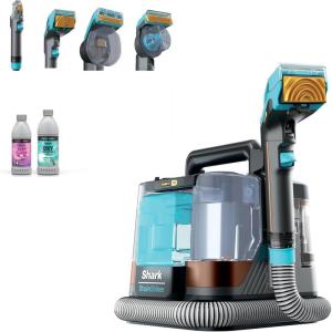imageShark Carpet Cleaner Machine Portable Upholstery StainStriker Spot Odor ampamp Stain Remover 2 Carpet Cleaner Solutions 3 Tools Perfect for Pet Hair Carpet Area Rugs Couches Burgundy PX203BRNShark StainStriker w HairPro Technology