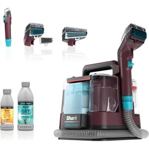 imageShark Carpet Cleaner Machine Portable Upholstery StainStriker Spot Odor ampamp Stain Remover 2 Carpet Cleaner Solutions 3 Tools Perfect for Pet Hair Carpet Area Rugs Couches Burgundy PX203BRNShark StainStriker Bonus Wide Path Tool