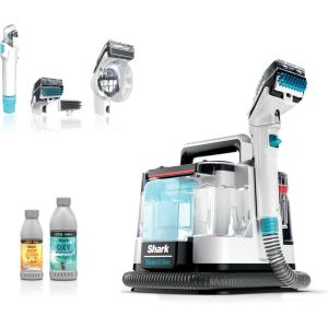 imageShark Carpet Cleaner Machine Portable Upholstery StainStriker Spot Odor ampamp Stain Remover 2 Carpet Cleaner Solutions 3 Tools Perfect for Pet Hair Carpet Area Rugs Couches Burgundy PX203BRNShark StainStriker