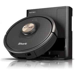 imageShark PowerDetect SelfEmpty Robot Vacuum with NeverStuck Technology Auto DeepClean Carpets ampamp Hardfloors 30 Day Capacity HEPA Bagless Base for Pet Hair WiFi Black AV2820S45Day Capacity