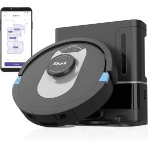 imageShark UR2500SR AI Ultra Robot Vacuum with SelfEmpty Base Bagless 30Day Capacity LIDAR Navigation Compatible with Alexa WiFi Connected Black60Day XL HEPA SelfEmpty Base