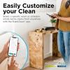 imageShark AV1010AE IQ Robot Vacuum with XL SelfEmpty Base Bagless 45Day Capacity Advanced Navigation Alexa ampamp WiFi MultiSurface Brushroll for Pets Dander ampamp Dust Carpet ampamp Hard Floor BlackWet and Dry SelfEmpty  Silver