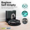 imageShark AV1010AE IQ Robot Vacuum with XL SelfEmpty Base Bagless 45Day Capacity Advanced Navigation Alexa ampamp WiFi MultiSurface Brushroll for Pets Dander ampamp Dust Carpet ampamp Hard Floor BlackWet and Dry SelfEmpty  Silver