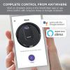imageShark AV993 IQ Robot Vacuum Self Cleaning Brushroll Advanced Navigation Perfect for Pet Hair Compatible with Alexa Wi Fi  Black
