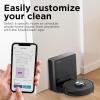 imageShark RV2310AE Matrix SelfEmptying Robot Vacuum with Bagless 45Day Capacity SelfCleaning Brushroll for Pet Hair No Spots Missed on Carpets ampamp Hard Floors Precision Home Mapping WiFi BlackMatrix Robot Vacuum  45Day Capacity