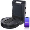 imageShark AV1010AE IQ Robot Vacuum with XL SelfEmpty Base Bagless 45Day Capacity Advanced Navigation Alexa ampamp WiFi MultiSurface Brushroll for Pets Dander ampamp Dust Carpet ampamp Hard Floor BlackDry Only  45Day AutoEmpty