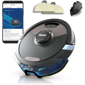imageSHARK RV2620WD AI Ultra Robot Vacuum and Mop with Matrix Clean Navigation CleanEdge Technology Perfect for Pet Hair Carpets Hard Floors Compatible with Alexa BlackMochaNo SelfEmpty Base