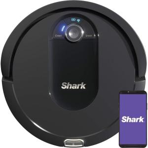imageShark AV993 IQ Robot Vacuum Self Cleaning Brushroll Advanced Navigation Perfect for Pet Hair Compatible with Alexa Wi Fi  Black