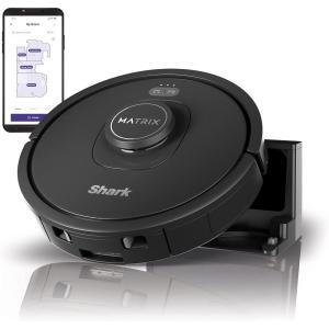 imageShark RV2310AE Matrix SelfEmptying Robot Vacuum with Bagless 45Day Capacity SelfCleaning Brushroll for Pet Hair No Spots Missed on Carpets ampamp Hard Floors Precision Home Mapping WiFi BlackMatrix Robot Vacuum