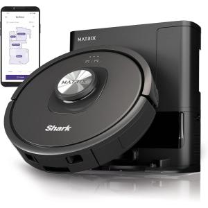 imageShark RV2310AE Matrix SelfEmptying Robot Vacuum with Bagless 45Day Capacity SelfCleaning Brushroll for Pet Hair No Spots Missed on Carpets ampamp Hard Floors Precision Home Mapping WiFi BlackMatrix Robot Vacuum  45Day Capacity