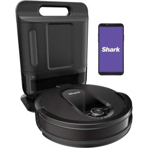 imageShark RV2820AE Detect Pro SelfEmpty Robot Vacuum with Bagless 60day Capacity HEPA Base 3 Detect ampamp React Technologies Auto DeepClean on Carpets and Hardfloors NeverStuck Tech WiFi BlackBronze45Day Capacity