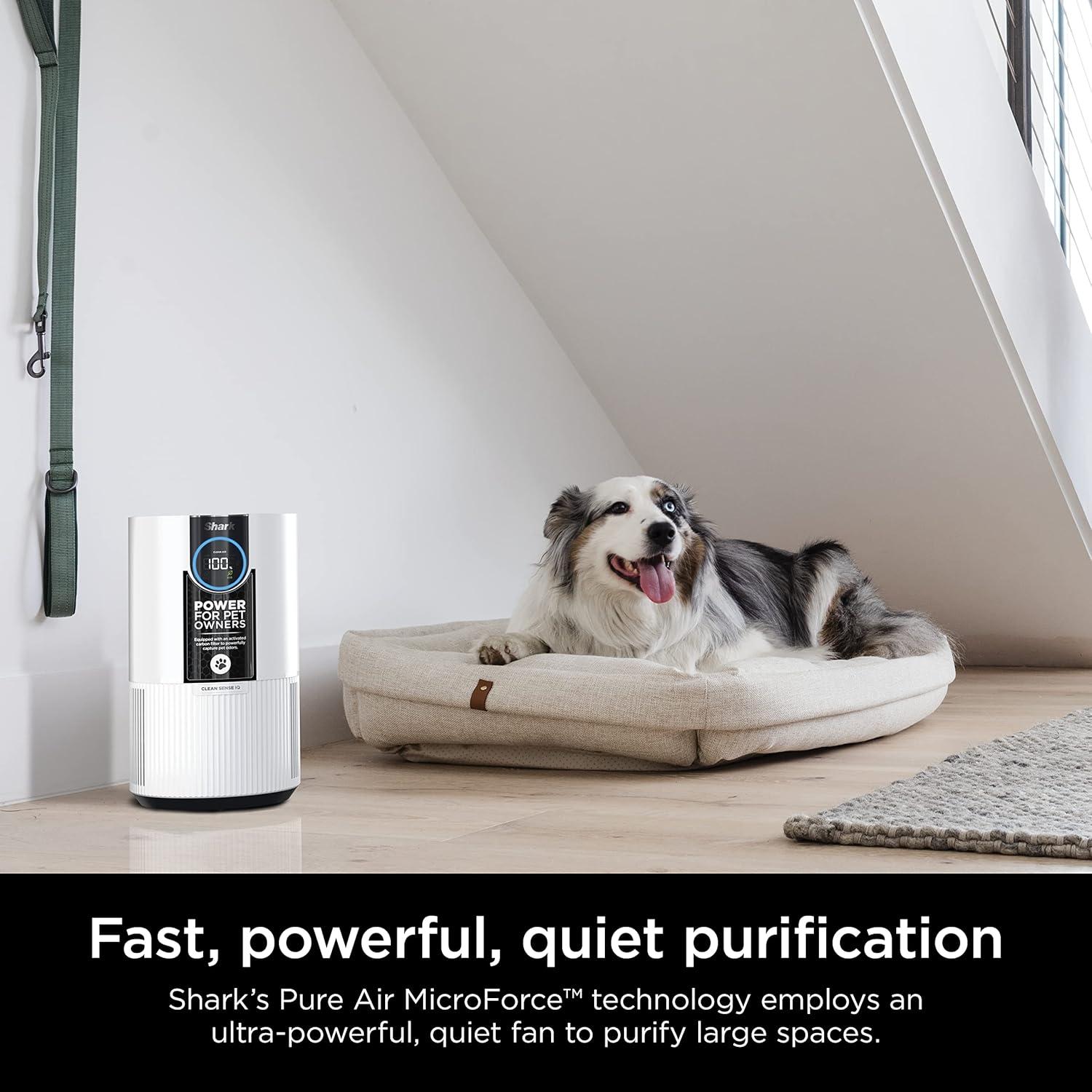 imageShark Air Purifiers for Bedroom Office Dorm Small Room HEPA Air Filter Odor Eliminator Covers Up To 500 SQ FT Air Filtration Removes Smoke Dust Allergens Pet Dander and Pollutants HP102Clean Sense IQ Pet