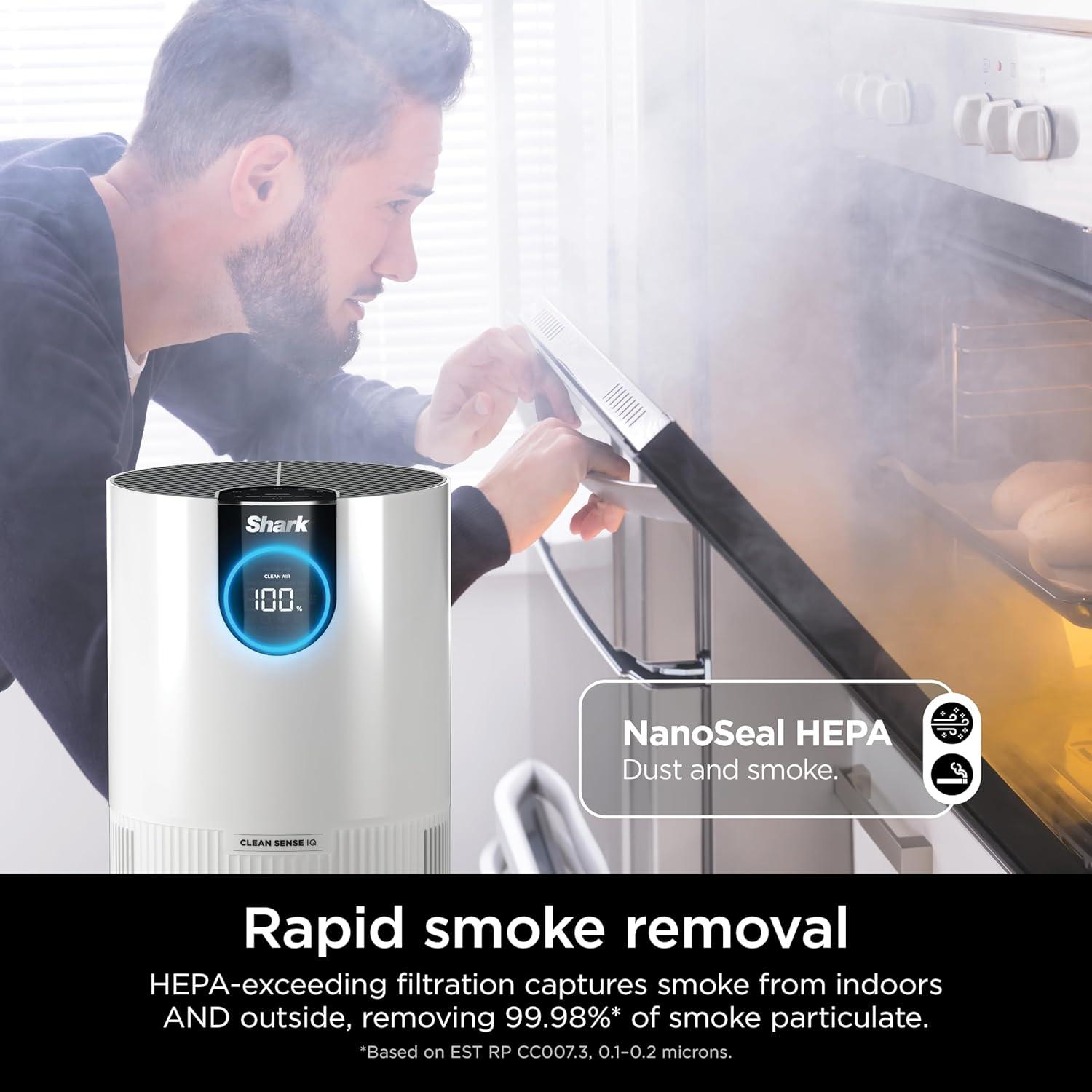 imageShark Air Purifiers for Bedroom Office Dorm Small Room HEPA Air Filter Odor Eliminator Covers Up To 500 SQ FT Air Filtration Removes Smoke Dust Allergens Pet Dander and Pollutants HP1022 Pack