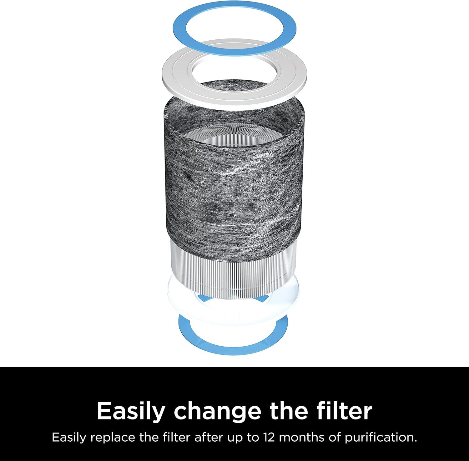 imageShark Air Purifiers for Bedroom Office Dorm Small Room HEPA Air Filter Odor Eliminator Covers Up To 500 SQ FT Air Filtration Removes Smoke Dust Allergens Pet Dander and Pollutants HP102Clean Sense IQ
