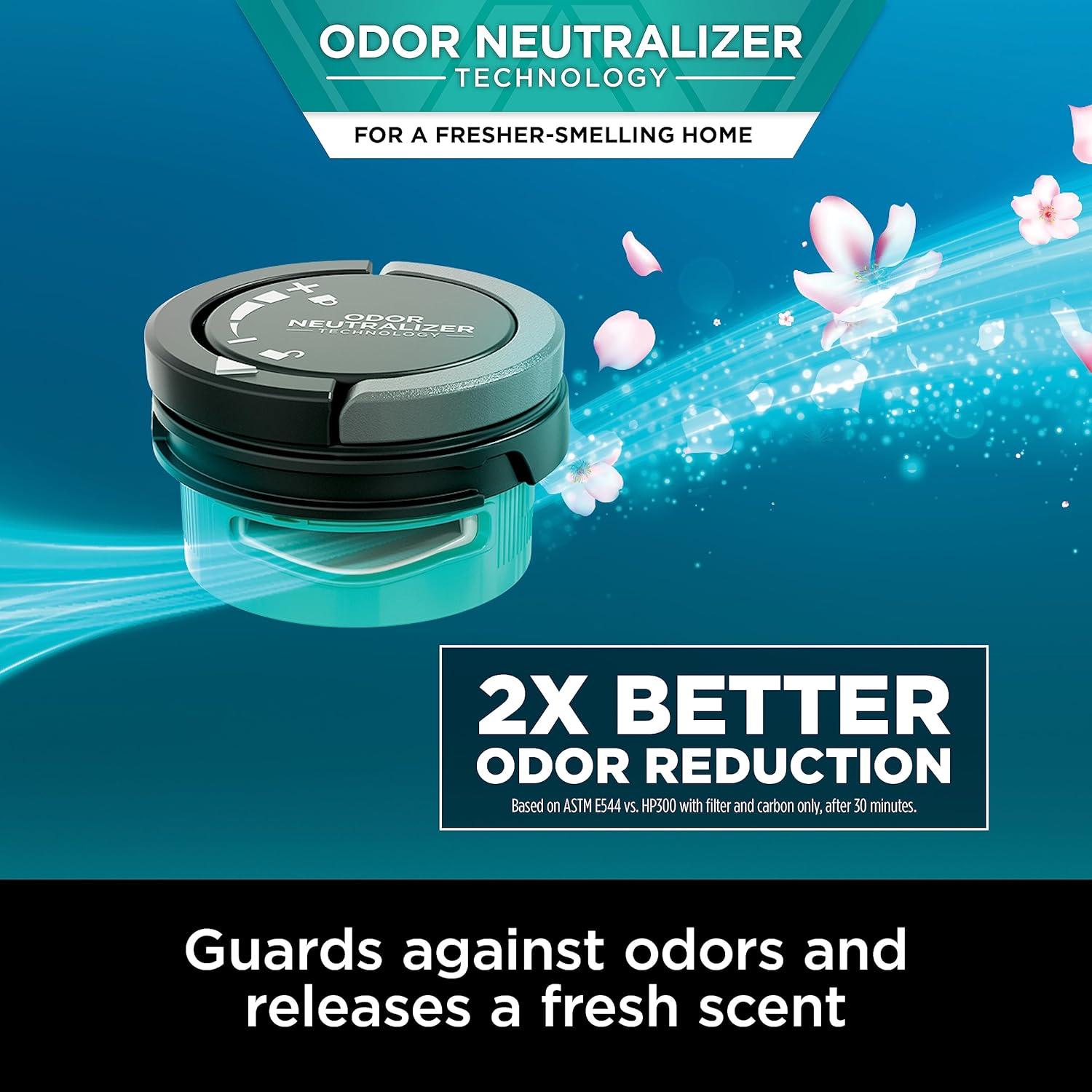 imageShark Air Purifiers for Bedroom Office Dorm Small Room HEPA Air Filter Odor Eliminator Covers Up To 500 SQ FT Air Filtration Removes Smoke Dust Allergens Pet Dander and Pollutants HP102Clean Sense IQ w Odor Neutralizer