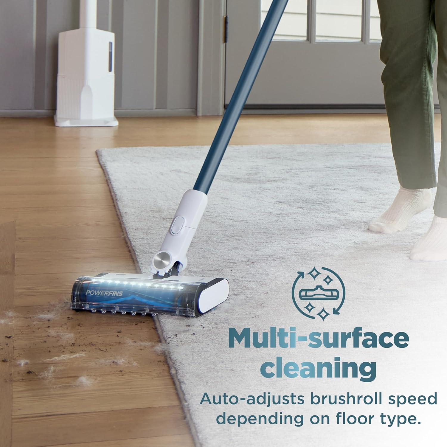 imageShark Clean ampamp Empty Cordless Stick Vacuum  Lightweight Cordless Vacuum Cleaner with AutoEmpty System HEPA Filter Powerful Suction Rechargeable Exclusive Motorized Hand Tool for Pet Hair BU3523Crevice Tool  Motorized Hand Tool