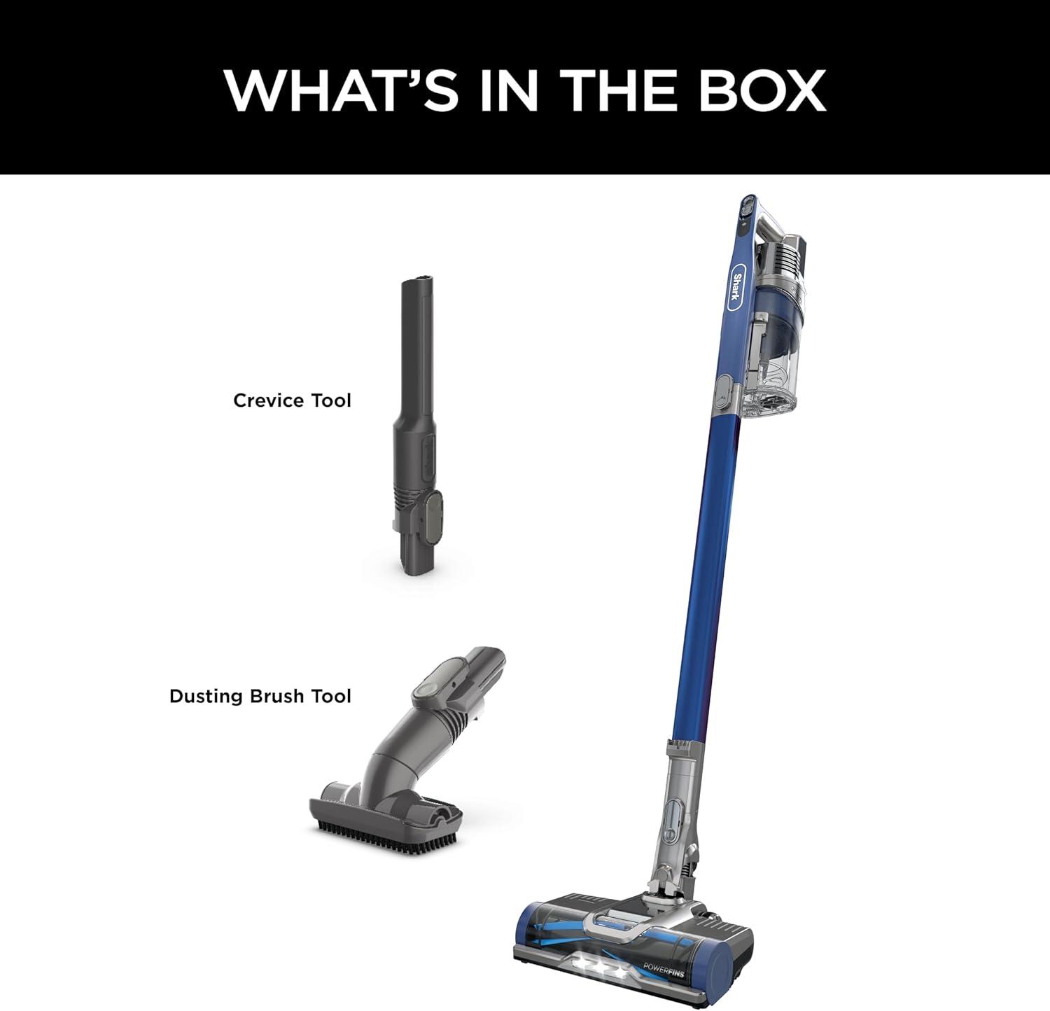 imageShark Cordless Vacuum Cleaner with HEPA Filter Lightweight Portable Rechargeable Powerful Pet Hair Pickup Removable Handheld Crevice Tool Dusting Brush 50min Runtime Blue IZ363HTBlue