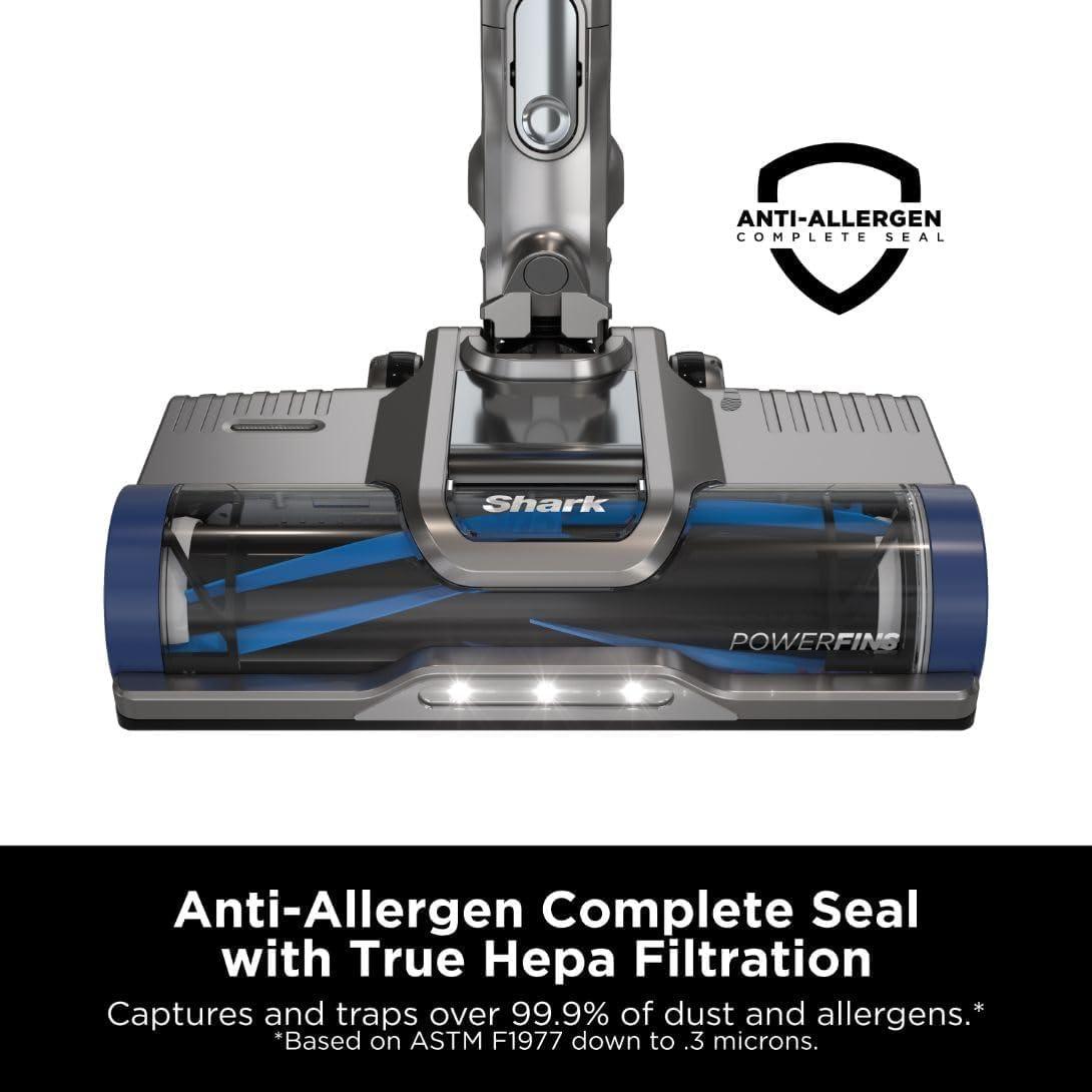 imageShark Cordless Vacuum Cleaner with HEPA Filter Lightweight Portable Rechargeable Powerful Pet Hair Pickup Removable Handheld Crevice Tool Dusting Brush 50min Runtime Blue IZ363HTBlue