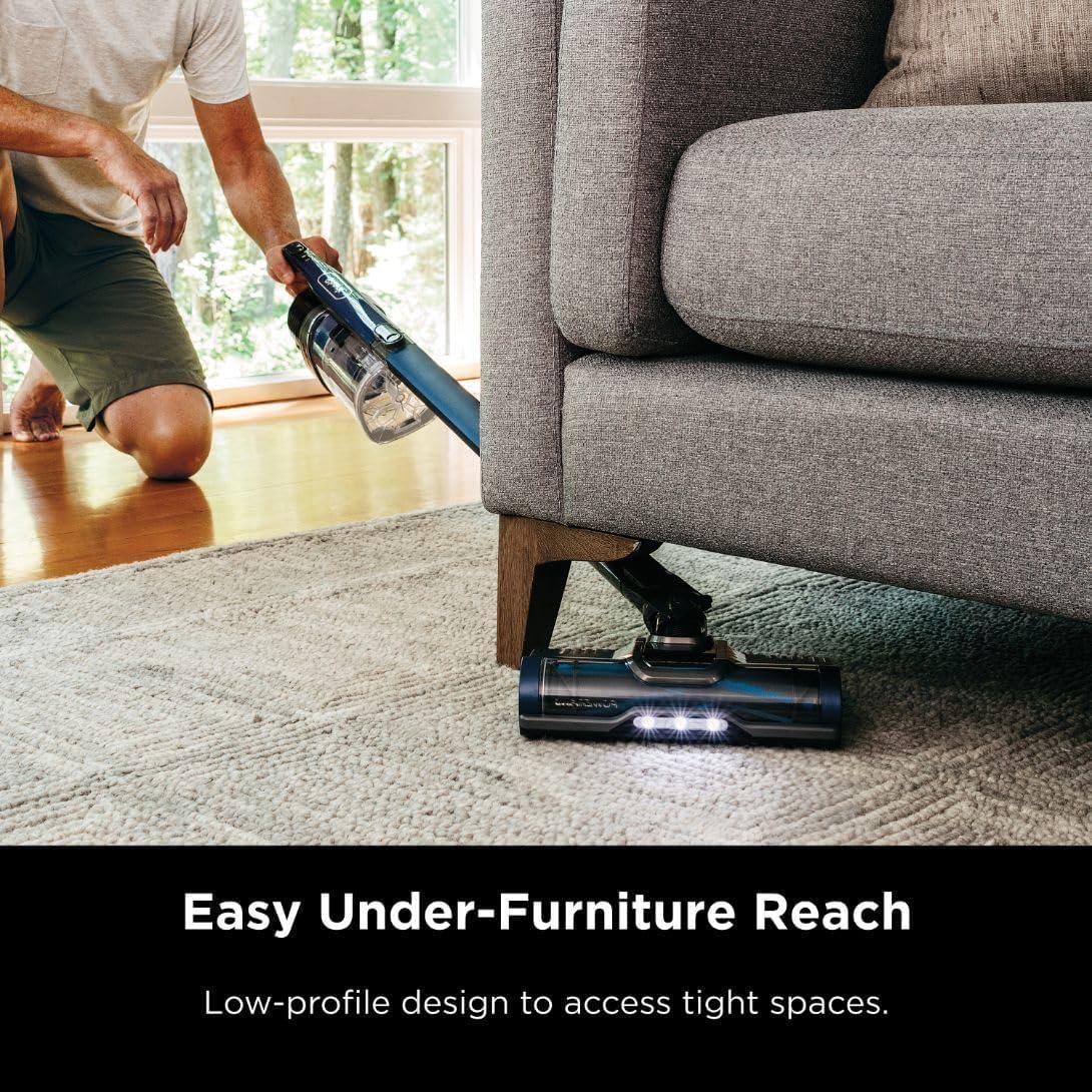 imageShark Cordless Vacuum Cleaner with HEPA Filter Lightweight Portable Rechargeable Powerful Pet Hair Pickup Removable Handheld Crevice Tool Dusting Brush 50min Runtime Blue IZ363HTBlue