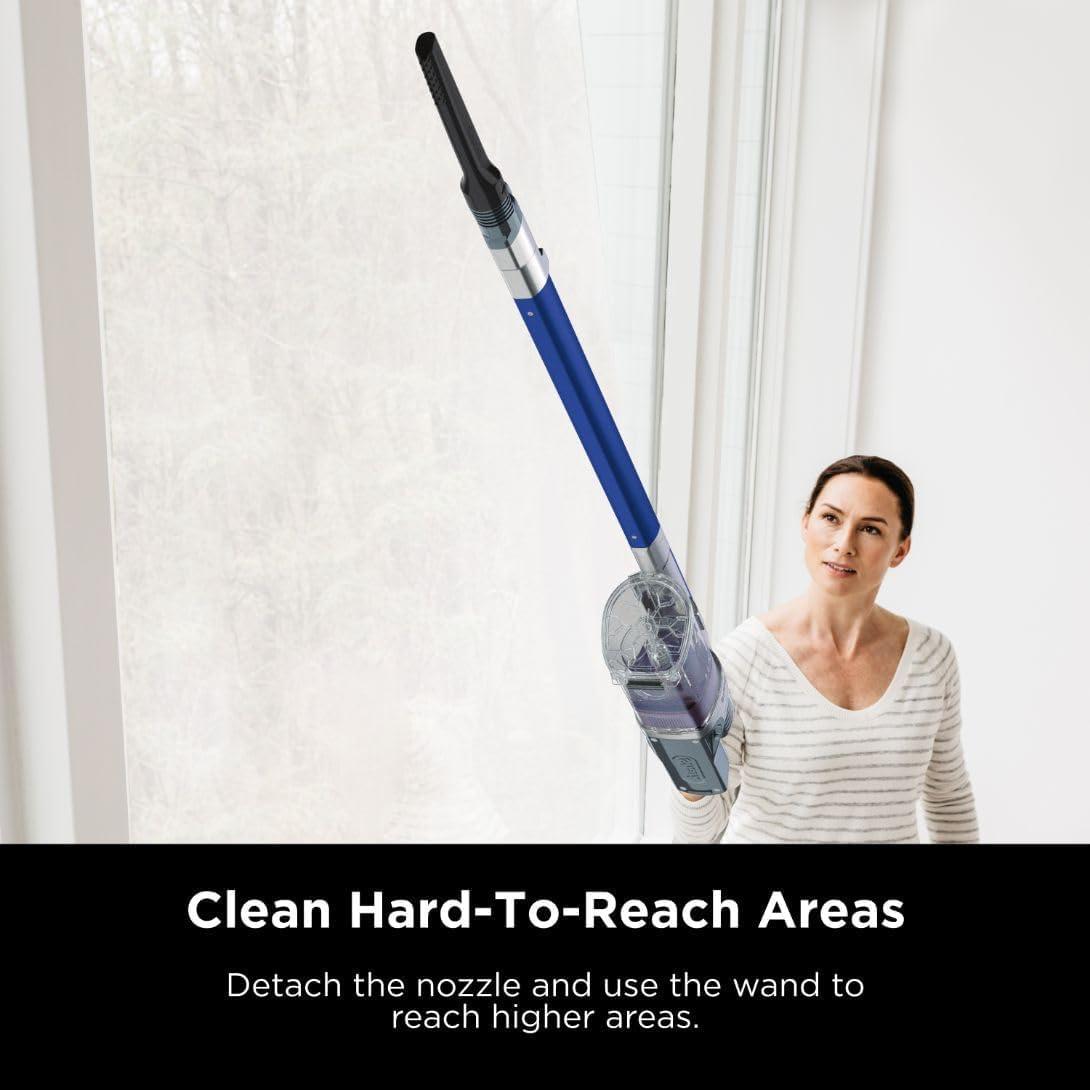 imageShark Cordless Vacuum Cleaner with HEPA Filter Lightweight Portable Rechargeable Powerful Pet Hair Pickup Removable Handheld Crevice Tool Dusting Brush 50min Runtime Blue IZ363HTBlue