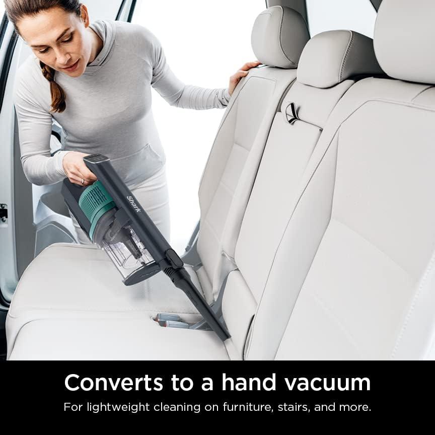 imageShark Cordless Vacuum Cleaner with HEPA Filter Lightweight Portable Rechargeable Powerful Pet Hair Pickup Removable Handheld Crevice Tool Dusting Brush 50min Runtime Blue IZ363HTGray