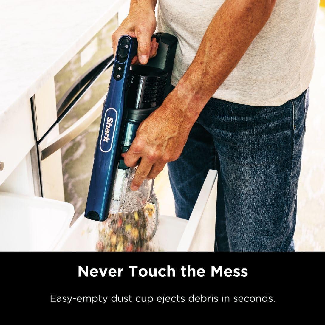 imageShark Cordless Vacuum Cleaner with HEPA Filter Lightweight Portable Rechargeable Powerful Pet Hair Pickup Removable Handheld Crevice Tool Dusting Brush 50min Runtime Blue IZ363HTBlue