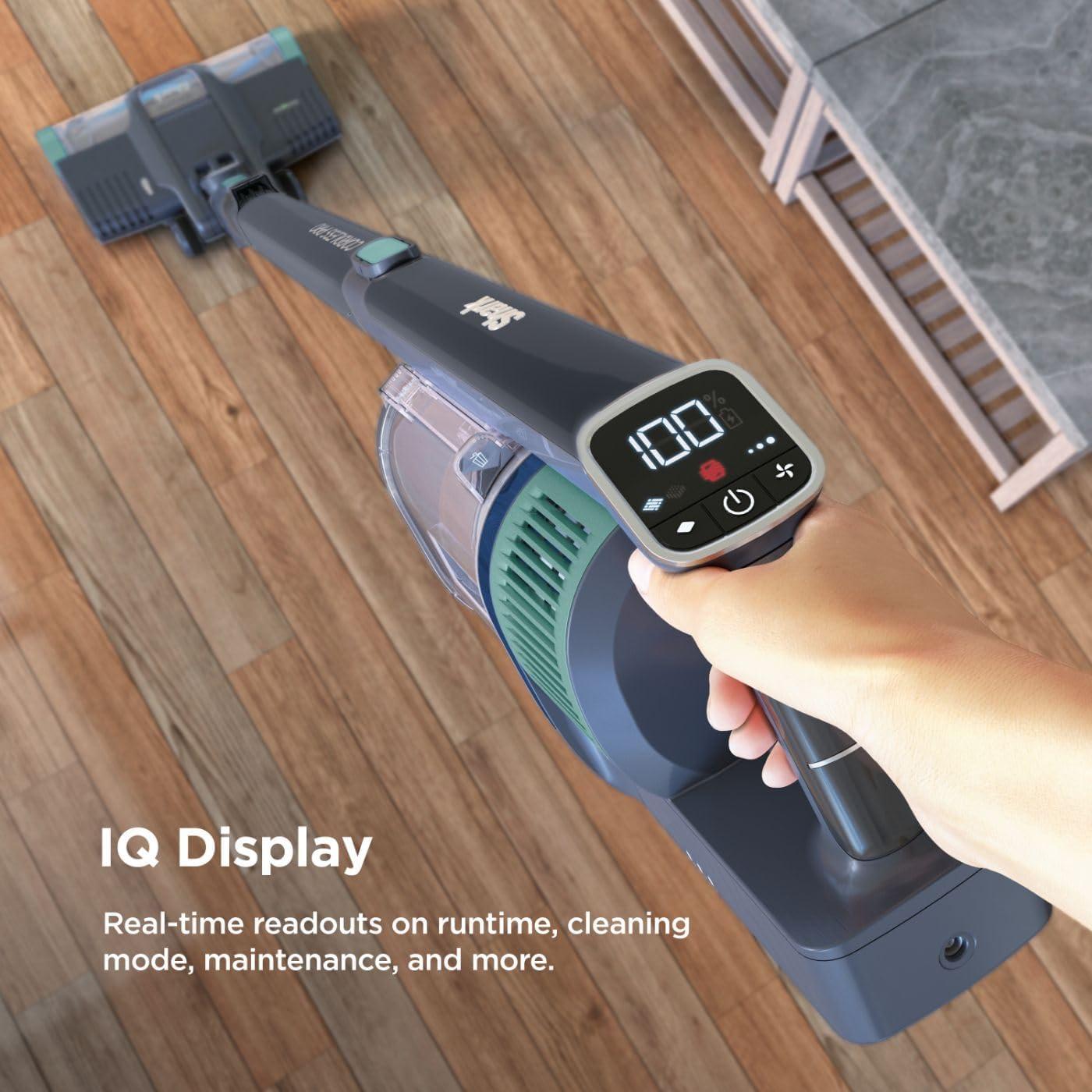 imageShark Cordless Vacuum Cleaner with HEPA Filter Lightweight Portable Rechargeable Powerful Pet Hair Pickup Removable Handheld Crevice Tool Dusting Brush 50min Runtime Blue IZ363HTGray