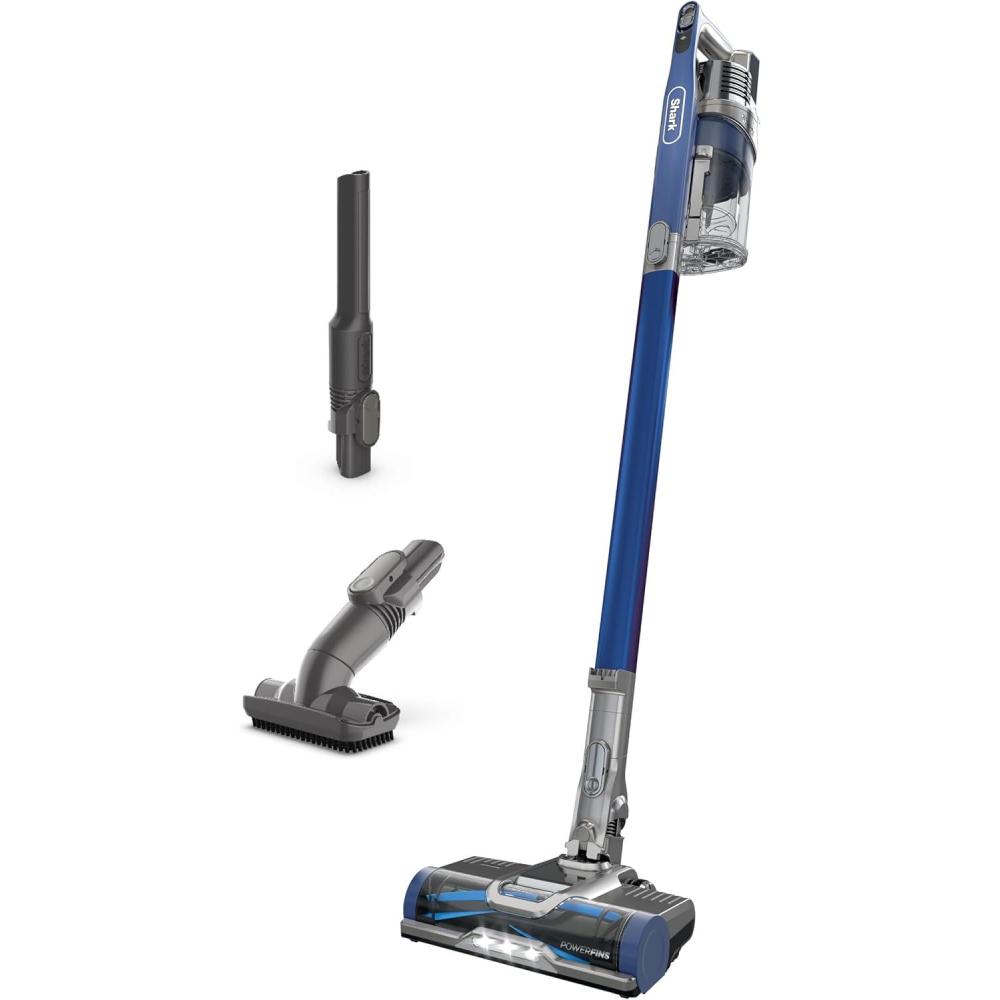 imageShark Cordless Vacuum Cleaner with HEPA Filter Lightweight Portable Rechargeable Powerful Pet Hair Pickup Removable Handheld Crevice Tool Dusting Brush 50min Runtime Blue IZ363HTBlue