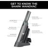 imageShark WV201 WANDVAC Handheld Vacuum Lightweight at 14 Pounds with Powerful Suction Charging Dock Single Touch Empty and Detachable Dust CupGraphite SlateSlate