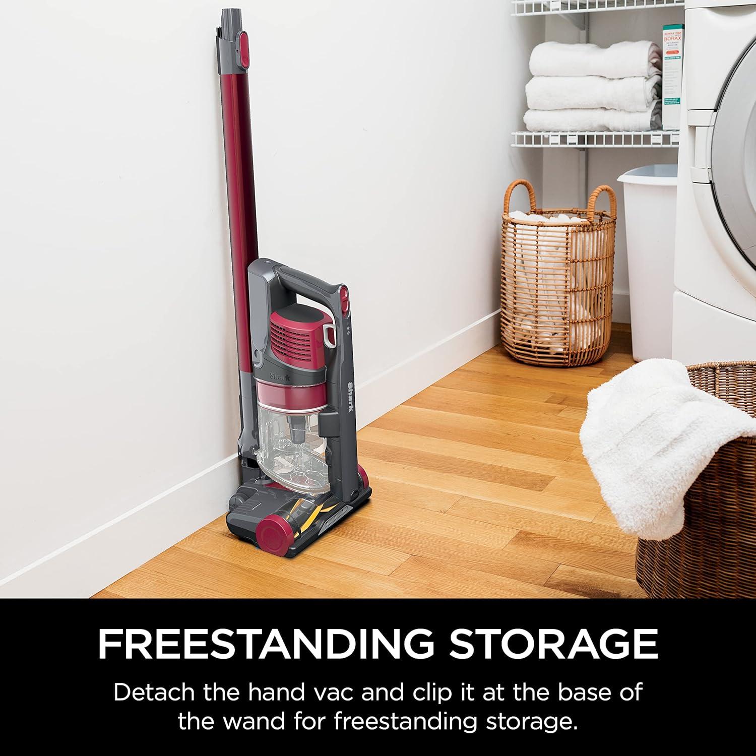 imageShark Rocket Pet Pro with SelfCleaning Brushroll HEPA Filter Lightweight Cordless Stick Hand Vacuum 75 lbs Magenta