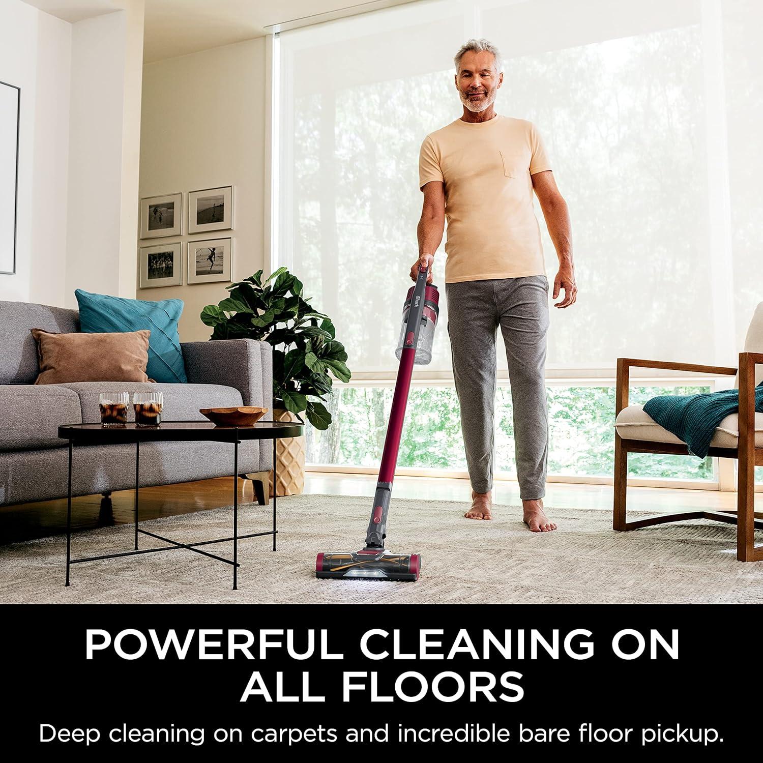 imageShark Rocket Pet Pro with SelfCleaning Brushroll HEPA Filter Lightweight Cordless Stick Hand Vacuum 75 lbs Magenta