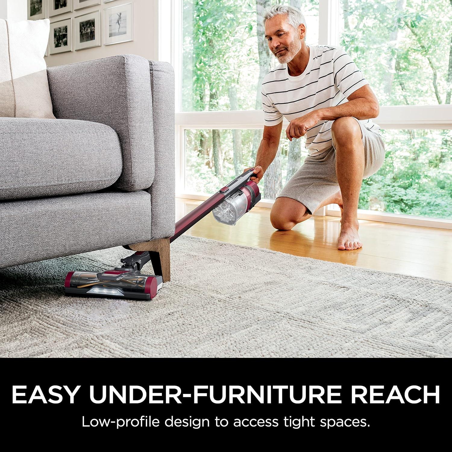 imageShark Rocket Pet Pro with SelfCleaning Brushroll HEPA Filter Lightweight Cordless Stick Hand Vacuum 75 lbs Magenta