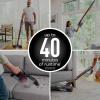 imageShark Rocket Pet Pro with SelfCleaning Brushroll HEPA Filter Lightweight Cordless Stick Hand Vacuum 75 lbs Magenta